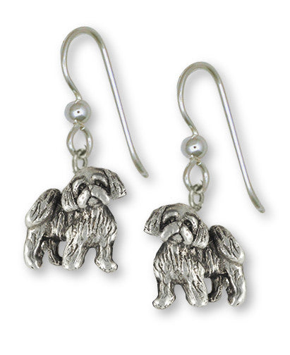 Lhasa Apso Earrings Handmade Sterling Silver Dog Jewelry LSZ27-FW