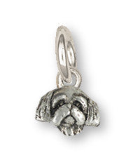 Lhasa Apso Charm Handmade Sterling Silver Dog Jewelry LSZ27H-C