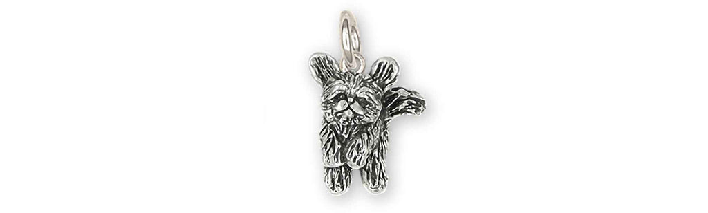 Lhasa Apso Charms Lhasa Apso Charm Sterling Silver Playful Lhasa Jewelry Lhasa Apso jewelry