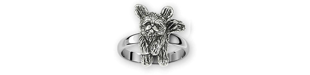 Lhasa Apso Charms Lhasa Apso Ring Sterling Silver Playful Lhasa Jewelry Lhasa Apso jewelry