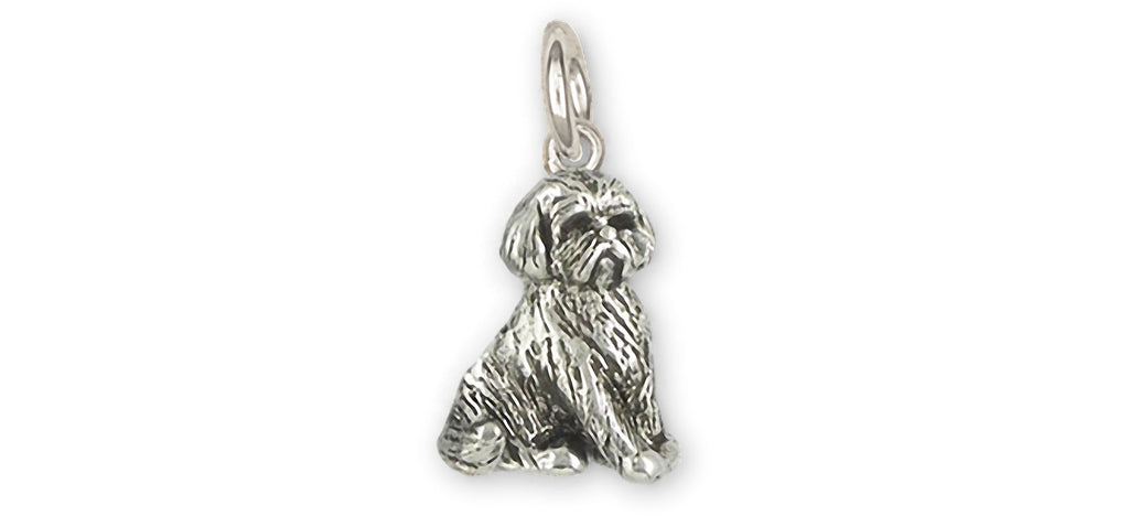 Lhasa Apso Charms Lhasa Apso Charm Sterling Silver Lhasa Apso Jewelry Lhasa Apso jewelry