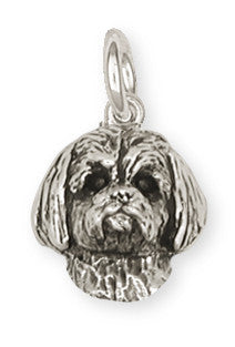 Lhasa Apso Charm Handmade Sterling Silver Dog Jewelry LSZ4-C