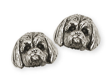 Lhasa Apso Earrings Handmade Sterling Silver Dog Jewelry LSZ4-E