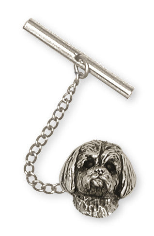 Lhasa Apso Tie Tack Handmade Sterling Silver Dog Jewelry LSZ4-TT