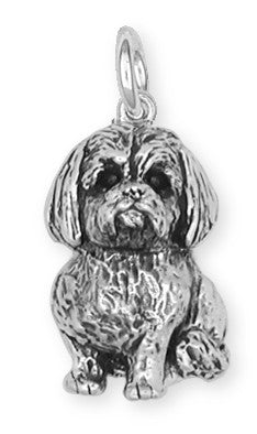 Lhasa Apso Charm Handmade Sterling Silver Dog Jewelry LSZ5-C
