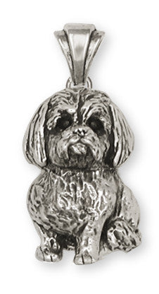 Lhasa Apso Pendant Handmade Sterling Silver Dog Jewelry LSZ5-P
