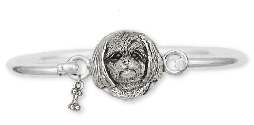 Lhasa Apso Bracelet Handmade Sterling Silver Dog Jewelry LSZ6-HB