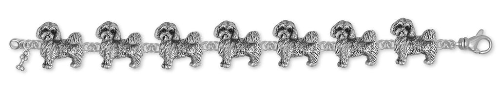 Lhasa Apso Bracelet Handmade Sterling Silver Dog Jewelry LSZ8-B