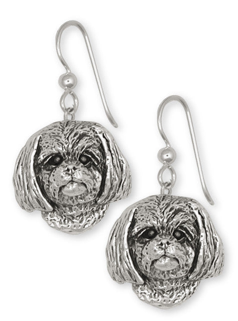 Lhasa Apso Earrings Handmade Sterling Silver Dog Jewelry LSZ8-E