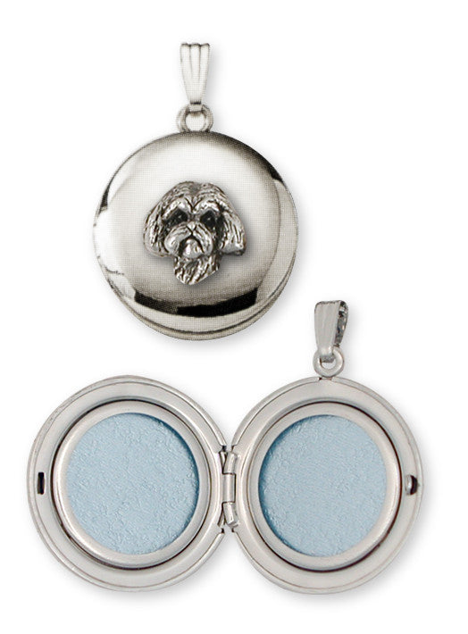 Lhasa Apso Charms Lhasa Apso Photo Locket Sterling Silver Dog Jewelry Lhasa Apso jewelry