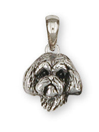 Lhasa Apso Pendant Handmade Sterling Silver Dog Jewelry LSZ8-HP