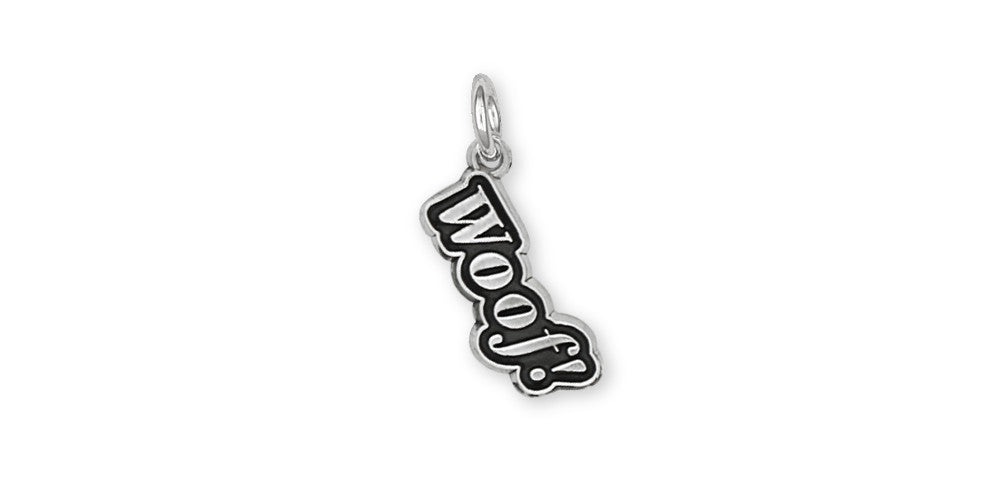 Woof Charms Woof Charm Sterling Silver Dog Jewelry Woof jewelry