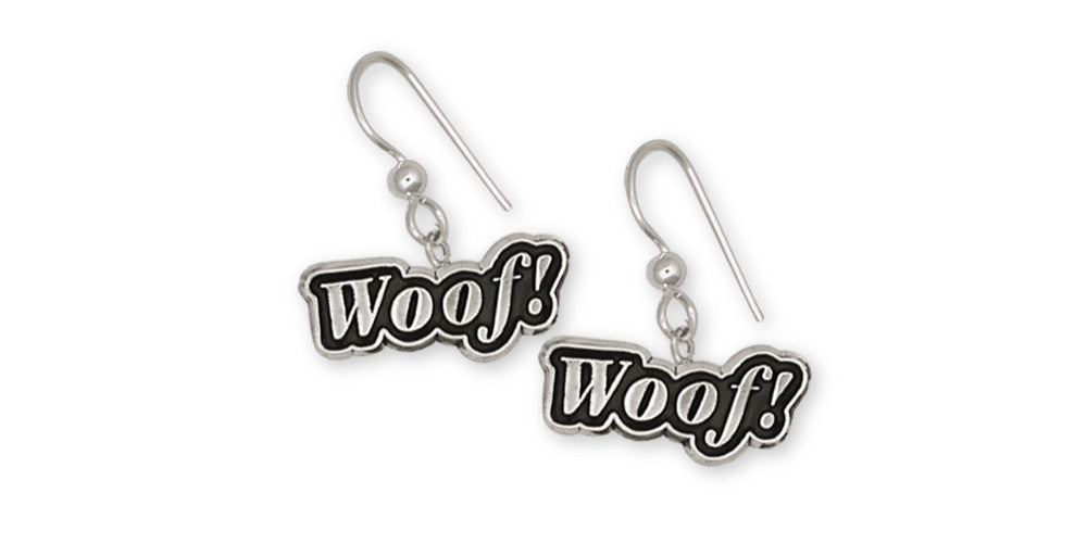 Woof Charms Woof Earrings Sterling Silver Dog Jewelry Woof jewelry