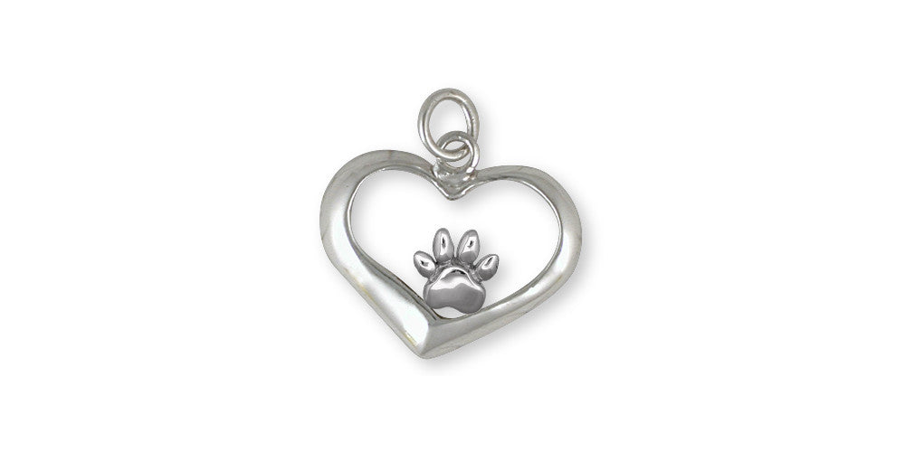 Dog Paw Charms Dog Paw Charm Sterling Silver Dog Jewelry Dog Paw jewelry