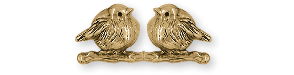 Love Bird Charms Love Bird Brooch Pin 14k Yellow Gold Love Bird Jewelry Love Bird jewelry