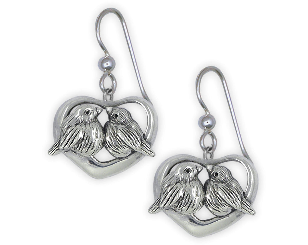 Love Bird Charms Love Bird Earrings Sterling Silver Love Bird Jewelry Love Bird jewelry