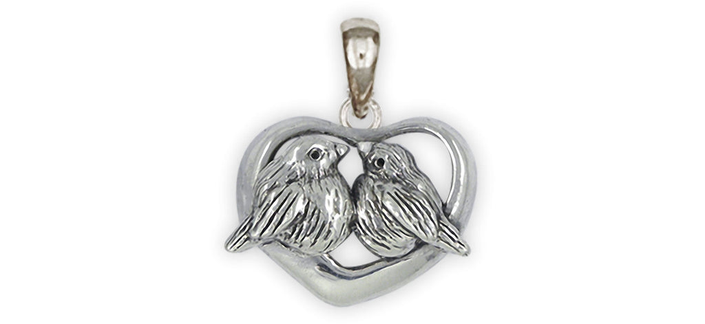 Love Bird Charms Love Bird Pendant Sterling Silver Love Bird Jewelry Love Bird jewelry