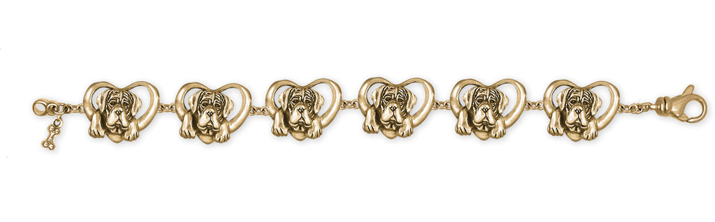 Mastiff Charms Mastiff Bracelet 14k Gold Mastiff Jewelry Mastiff jewelry