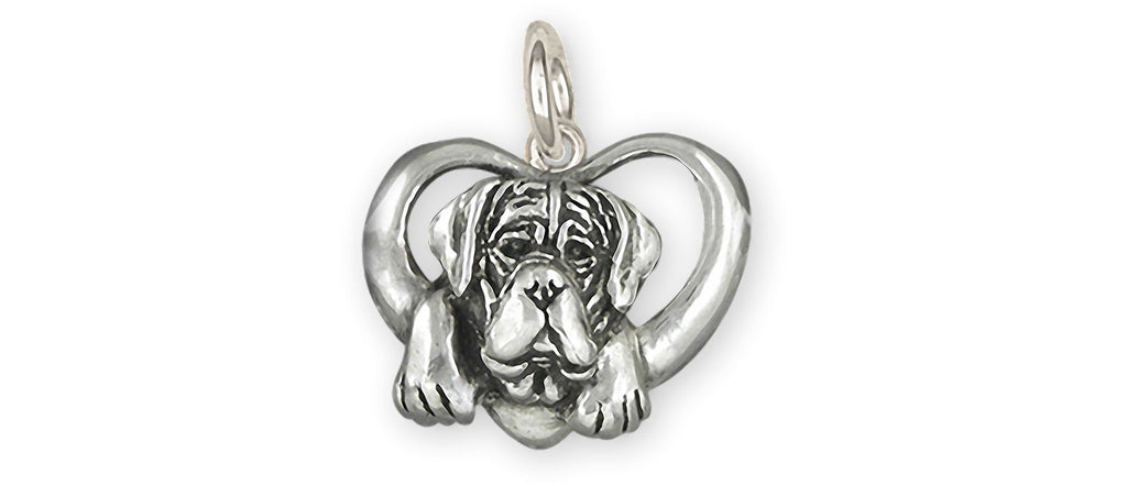 Mastiff Charms Mastiff Charm Sterling Silver Mastiff Jewelry Mastiff jewelry