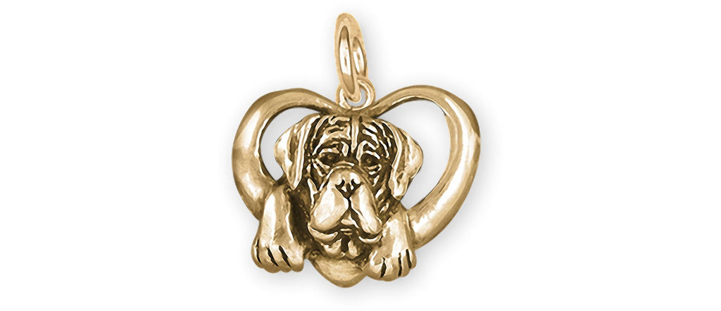 Mastiff Charms Mastiff Charm 14k Gold Mastiff Jewelry Mastiff jewelry