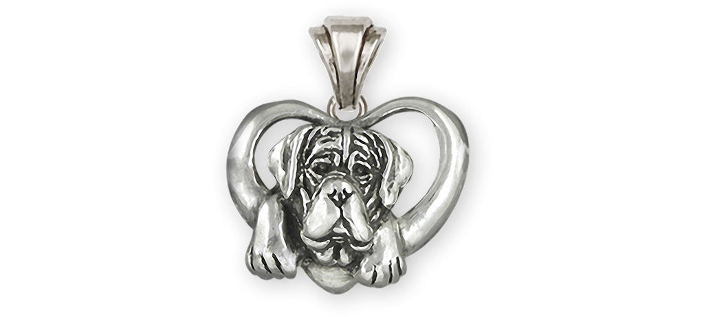 Mastiff Charms Mastiff Pendant Sterling Silver Mastiff Jewelry Mastiff jewelry