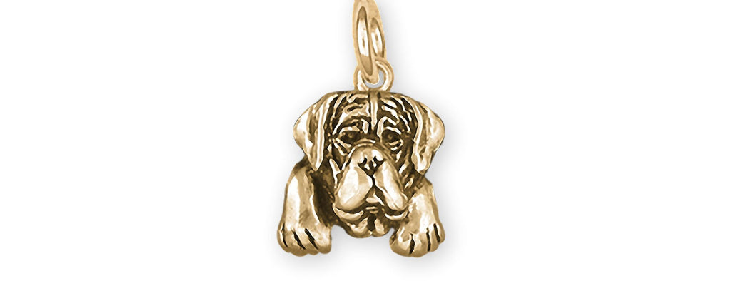 Mastiff Charms Mastiff Charm 14k Gold Mastiff Jewelry Mastiff jewelry
