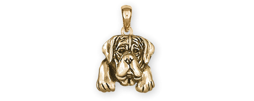 Mastiff Charms Mastiff Pendant 14k Gold Mastiff Jewelry Mastiff jewelry