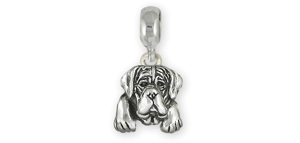 Mastiff Charms Mastiff Charm Slide Sterling Silver Mastiff Jewelry Mastiff jewelry