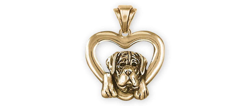 Mastiff Charms Mastiff Pendant 14k Gold Mastiff Jewelry Mastiff jewelry