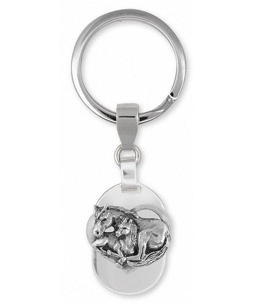 Horse Charms Horse Key Ring Sterling Silver Horse Jewelry Horse jewelry