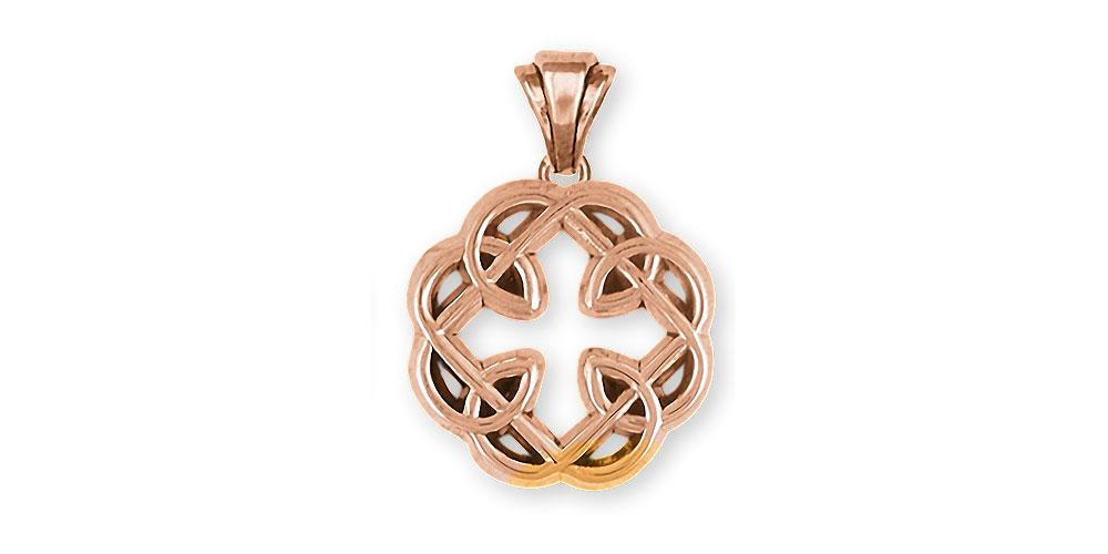 Celtic Father And Daughter Charms Celtic Father And Daughter Pendant 14k Rose Gold Celtic Father And Daughter Cross Jewelry Celtic Father And Daughter jewelry