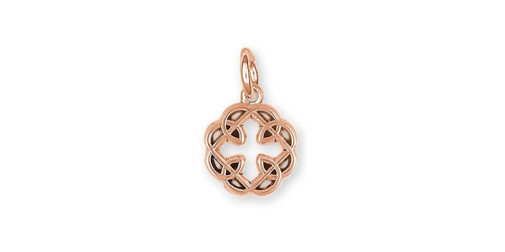 Celtic Father And Daughter Charms Celtic Father And Daughter Charm 14k Rose Gold Celtic Father And Daughter Cross Jewelry Celtic Father And Daughter jewelry