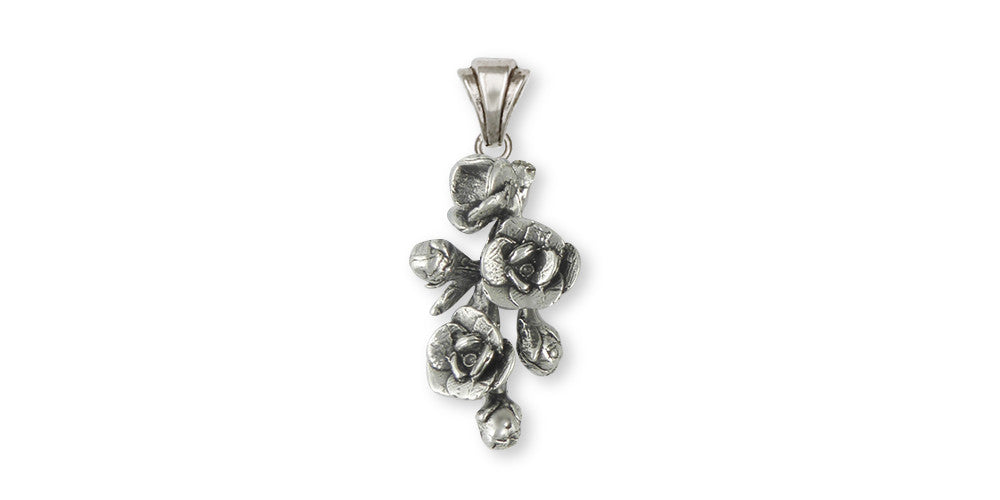 Magnolia Charms Magnolia Pendant Sterling Silver Flower Jewelry Magnolia jewelry