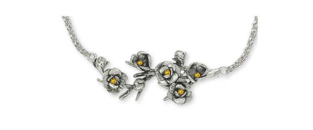 Magnolia Charms Magnolia Necklace Sterling Silver Flower Jewelry Magnolia jewelry
