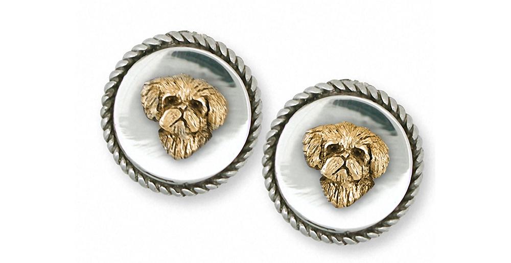Maltese Charms Maltese Cufflinks Silver And 14k Gold Maltese Jewelry Maltese jewelry