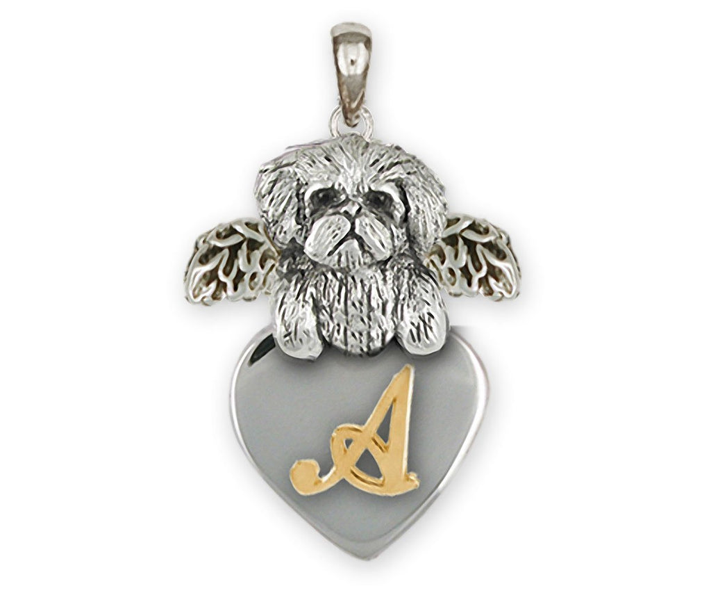 Maltese Charms Maltese Pendant Silver And 14k Gold Maltese Jewelry Maltese jewelry