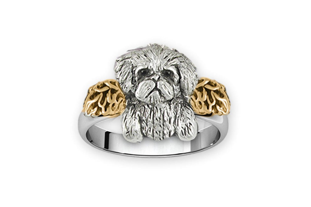 Maltese Charms Maltese Ring Silver And 14k Gold Maltese Jewelry Maltese jewelry