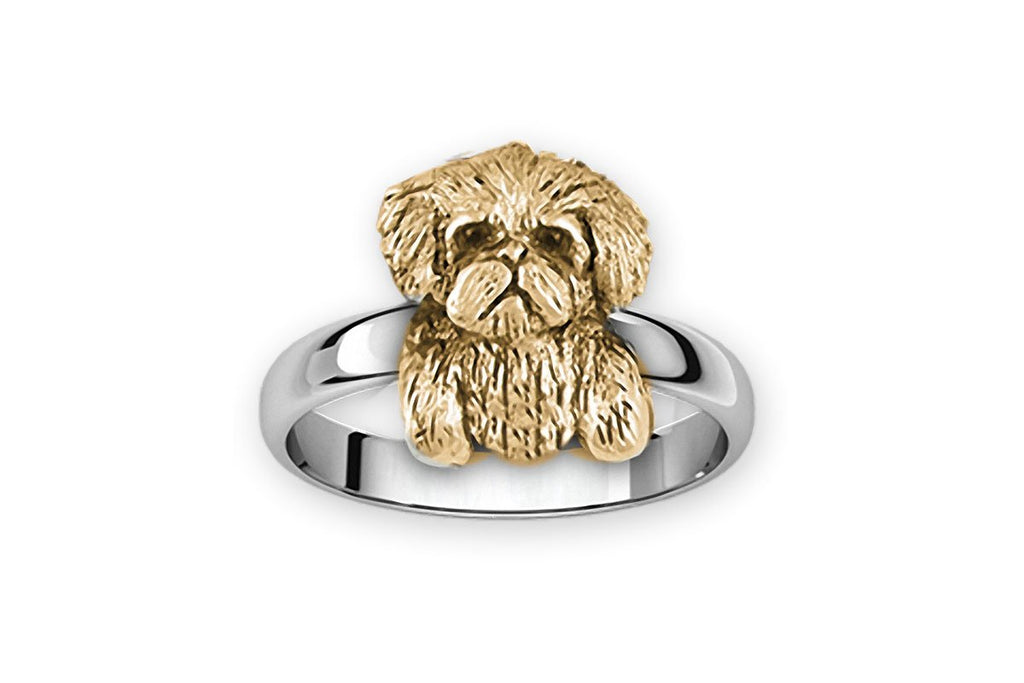 Maltese Charms Maltese Ring Silver And 14k Gold Maltese Jewelry Maltese jewelry
