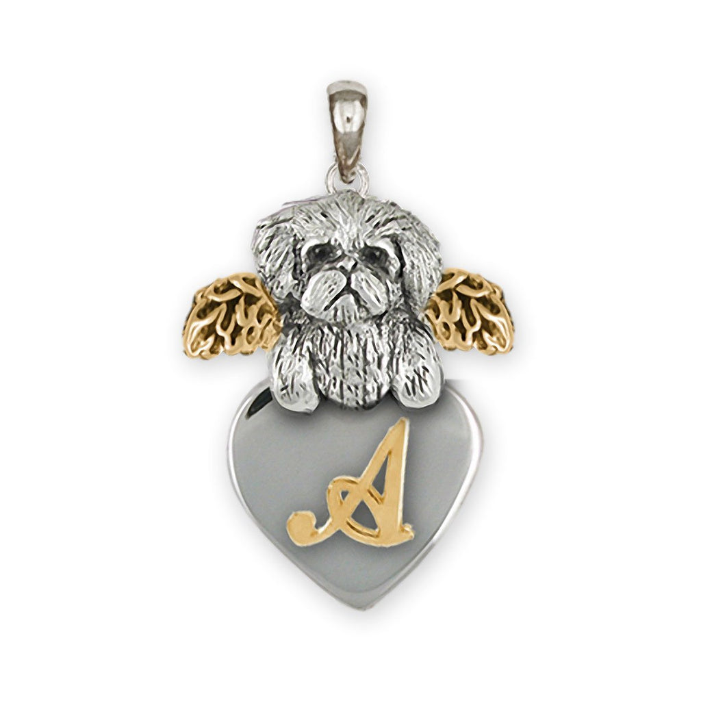 Maltese Charms Maltese Pendant Silver And 14k Gold Maltese Jewelry Maltese jewelry