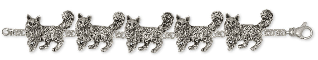 Maine Coon Charms Maine Coon Bracelet Handmade Sterling Silver Cat Jewelry Maine Coon jewelry