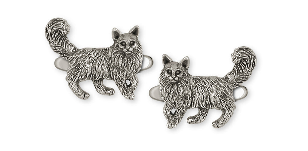 Maine Coon Charms Maine Coon Cufflinks Handmade Sterling Silver Cat Jewelry Maine Coon jewelry