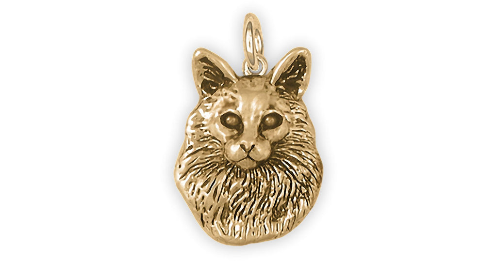 Maine Coon Charms Maine Coon Charm 14k Gold Maine Coon Jewelry Maine Coon jewelry