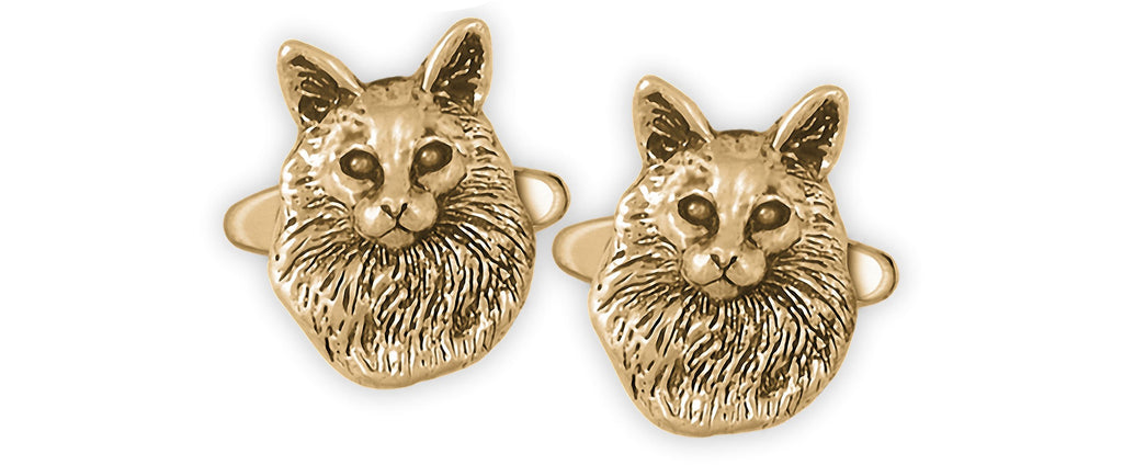 Maine Coon Charms Maine Coon Cufflinks 14k Gold Vermeil Maine Coon Jewelry Maine Coon jewelry