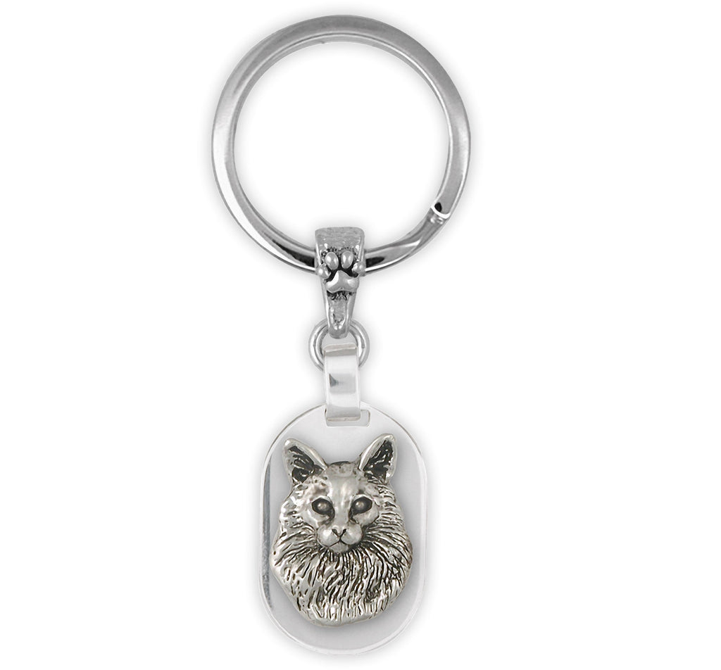 Maine Coon Charms Maine Coon Key Ring Sterling Silver Maine Coon Jewelry Maine Coon jewelry