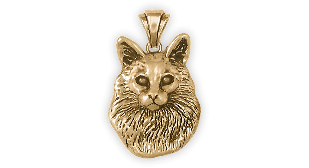 Maine Coon Charms Maine Coon Pendant 14k Gold Maine Coon Jewelry Maine Coon jewelry