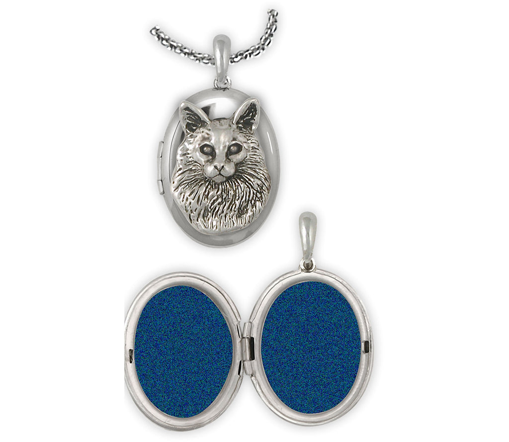 Maine Coon Charms Maine Coon Photo Locket Sterling Silver Maine Coon Jewelry Maine Coon jewelry