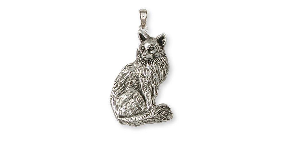 Maine Coon Cat Charms Maine Coon Cat Pendant Handmade Sterling Silver Cat Jewelry Maine Coon Cat jewelry