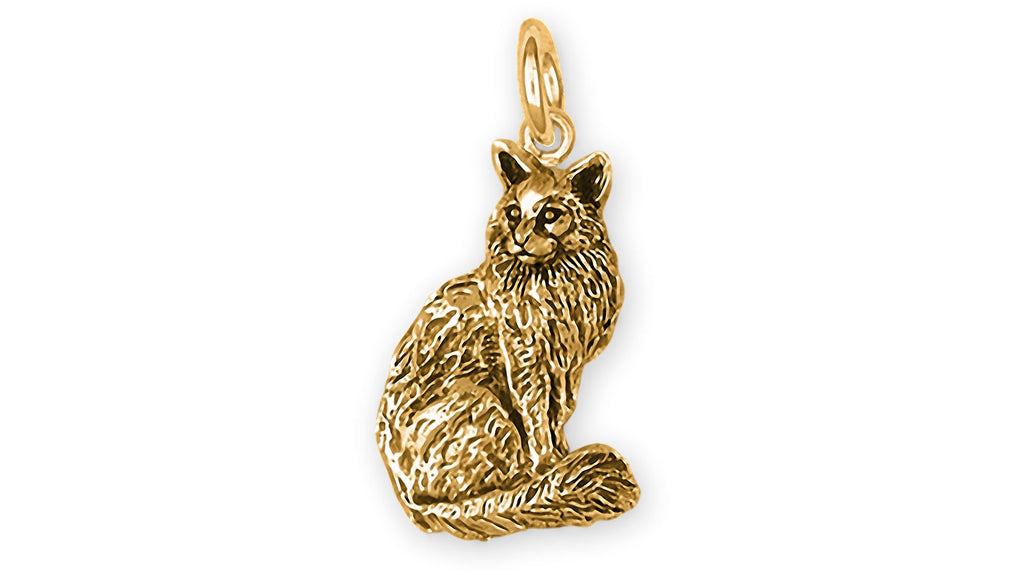Maine Coon Charms Maine Coon Charm 14k Gold Maine Coon Jewelry Maine Coon jewelry