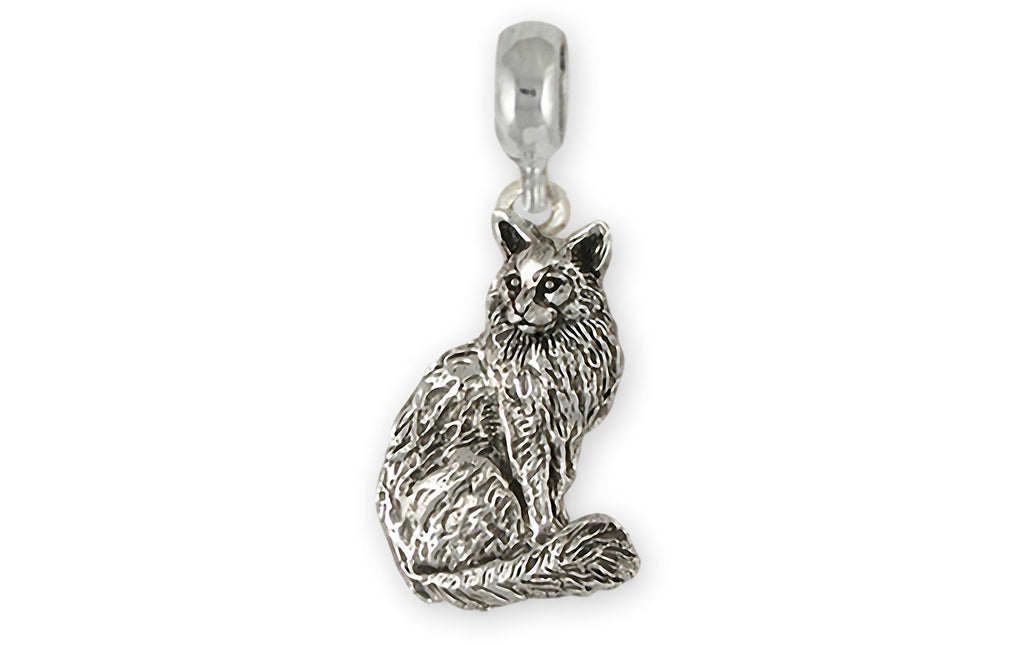 Maine Coon Charms Maine Coon Charm Slide Sterling Silver Maine Coon Jewelry Maine Coon jewelry