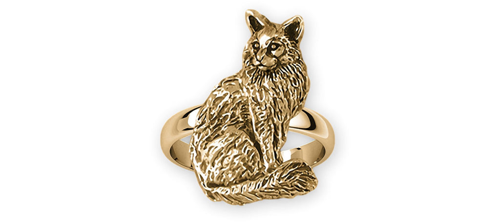 Maine Coon Charms Maine Coon Ring 14k Gold Maine Coon Jewelry Maine Coon jewelry
